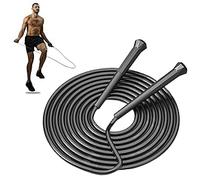 10 ft Speed Jump Rope with Handle, Adjustable Skipping Rope for Men Women, 3 oz Ultra-light Professional Fitness Boxing Fit Exercises Gym Cardio Endurance Training Lovers (2 Pack Black)