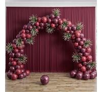 10 ft x 10 ft Wrinkle Free Maroon Backdrop Curtain for Parties, Polyester Burgundy Photo Backdrop Drapes 2 Panels 5x10ft for Baby Shower Wedding Birthday Party Engagement Ceremony Decoration