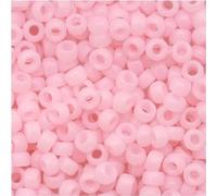 10 g TOHO Round Seed Beads Rocailles, Size 11/0, Ceylon Frosted Innocent Pink (# 145F), Japan, Glass