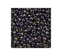 10 g TOHO Round Seed Beads Rocailles, Size 11/0, Metallic Iris Purple (# 85), Japan, Glass