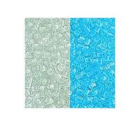 10 g TOHO Round Seed Beads Rocailles, Size 8/0, Glow in The Dark, White Bright Blue (# 2711), Japan, Glass