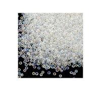 10 g TOHO Round Seed Beads Rocailles, Size 8/0, Trans Rainbow Crystal (# 161), Japan, Glass