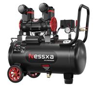 10 Gallon Portable Air Compressor, 2HP 8.76 CFM@115PSI 70dB Oil-Free Ultra Quiet Air Compressor for Car Repair, Spray Painting, Woodwork Nailin, 110V/60hz