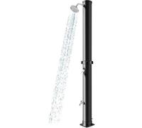 10 Gallon Solar Heated Outdoor Shower,with Rotating Shower Head, 7.2 FT Freestanding Garden Pool Shower