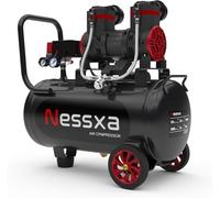 10 Gallon Ultra Quiet Air Compressor with Two Quick Couplers, 2HP 8.76 CFM@ 115PSI Pressure Oil-Free Air Compressor Tank, 70dB Quiet Compressor for Auto Repair, Tire Inflation 110V/60hz