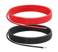 10 Gauge Silicone Wire, 10 AWG Electrical Cable 5M（2.5m Red & 2.5m Black） 5.3mm² 1050 Strands of 0.08 mm Tinned Copper Wire for Arduino Projects/RC Cars/Boat/Drone/Battery