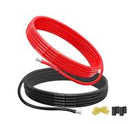 10 Gauge Silicone Wire-32.8Ft Length(16.4 Ft Black and 16.4 Ft Red),HuLuWa 10 AWG 5.26mm² Electrical Cable-Flexible,High Temperature Resistant,and Tinned Copper Strands-Ideal for RC Car,and More
