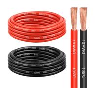 10 Gauge Wire 10 Feet, 10 AWG Pure Copper Wire, 10AWG Red and Black Oxygen Free Stranded Low Voltage Wire for Solar Panel, Automotive, Audio Auto, LED Lighting, Generator(10 AWG 10FT)