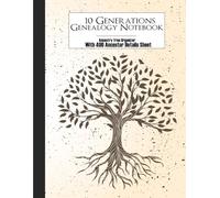 10 Generations Genealogy Notebook With 400 Ancestor Details Sheet: Ancestry Tree Organizer,Genealogy Workbooks With Charts,Genealogy Organizer Charts ... Chart,Genealogy Gift For Family History