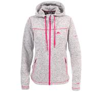 (10, Ghost / Cerise) Trespass Odelia Womens Full Zip Fleece Hood Jacket
