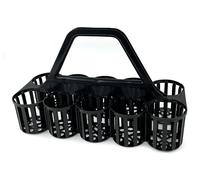 10 Glass Carrier Plastic Black Holder, Bottle Collector, Barware, Pub Outdoor
