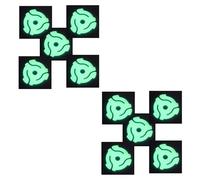 10 Glow in the Dark 45 rpm Vinyl Record 7 Inch Inserts Adaptors | Spindles | Record Center Adapter | Record Center Adapter | Jukebox Centre Adaptor | Record Middles |