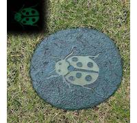 10” Glow-in-The-Dark Ladybird Stepping Stones for Garden,Millstone Cement Step Stone Grinding Disc Decorative Stone - Yard Decoration -Unique Anti-Slip Garden Stepping Stones Outdoor Park Paving