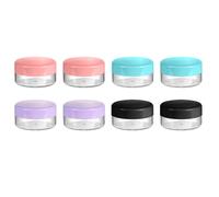 10 Gram 8 pcs Lip Balm Containers Small Plastic Containers Cosmetic Containers Sample Jars Cosmetic Jars Makeup Sample Containers for Lip Balms Lotion Powder Beauty Products