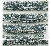 10 Grams (Approx. 124 pcs) Preciosa Seed Beads Rocailles Coated, Square Hole, Loose, 5/0, Crystal 29801 (00050-29801), Glass, Czech Republic