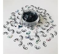 10 Grams/Pack - Black Special Handcuffs Shape Holographic Glitter - Festival Rave Beauty Makeup Face Body Nail Art Craft Decoration LB1000