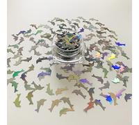 10 Grams/Pack - Dolphin Shape Holographic Glitter Sequins for Resin DIY Making Art Craft Nail Makeup Decoration Accessories LB100