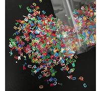 10 Grams/Pack English Alphabet 26 Letters Mixes Shape Glitter Sequins for Festival Rave Beauty Makeup Face Body Nail Craft Art Decoration (Mixes Color)