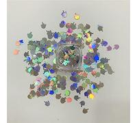 10 Grams/Pack - Gesture Finger Shape Holographic Glitter Sequins for Resin DIY Making Art Craft Nail Makeup Decoration Accessories LB100