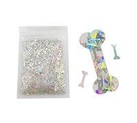 10 Grams/Pack - Sliver 12mm Big Bones Shape Holographic Glitter Sequins for Resin DIY Making Art Craft Nail Makeup Decoration Accessories LB100