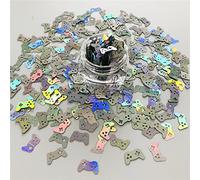 10 Grams/Pack - Sliver Gamepad Shape Holographic Glitter Sequins for Resin DIY Making Art Craft Nail Makeup Decoration Accessories LB100