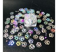 10 Grams/Pack - Sliver QUTE Paw Print Glitter - Festival Rave Beauty Makeup Face Body Nail Art Craft Decoration LB100