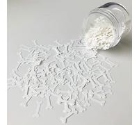 10 Grams/Pack -White 12mm Big Bones Shape Glitter Sequins for Resin DIY Making Art Craft Nail Makeup Decoration Accessories B1200