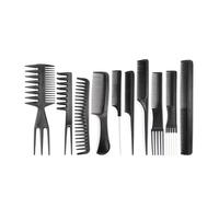 10 Hair Comb Barbershop Steel Needle Plastic Flat Head Pointy Tail For Hair Care