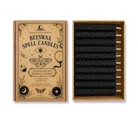 10 Hand Rolled Beeswax Spell Candles 10cm x 2cm | Natural Ritual Candles | Colour Choice | Wicca, Pagan, Meditation, Altar, Witchcraft | Phoenix Candle Company (Black)