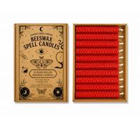 10 Hand Rolled Beeswax Spell Candles 10cm x 2cm | Natural Ritual Candles | Colour Choice | Wicca, Pagan, Meditation, Altar, Witchcraft | Phoenix Candle Company (Red)