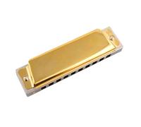 10 Harmonica silver golden Harmonica Diatonic 12 Tune BluesHarp DiatoneHarmonica(Gold)