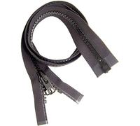 #10 Heavy Duty Marine Grade YKK Separating Zipper - Metal Tab Slider - Color Black - Choose Your Length - Made in The United States (1 Zipper Per Pack) (72" Inches)