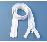 #10 Heavy Duty Marine Grade YKK Separating Zipper - Metal Tab Slider - Color White - Choose Your Length - Made in The United States (1 Zipper Per Pack) (72" Inches)