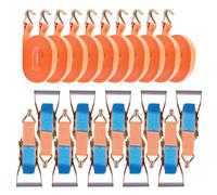 10× Heavy Duty Ratchet Tie Down Strap 50mm 10M Lashing Cargo Luggage 5ton