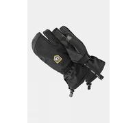 10 Hestra Mens Czone Mountain 3-Finger Ski Gloves Black Size