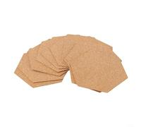 10 Hexagon Cork Coaster Pads Anti Slip Backing for Secure Use with Drinks