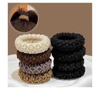10 High Elastic Thick Hair Bands, Suitable for Ladies-Elegant and Sweet Solid Color Bun Tie, Soft and Not Tight Hair