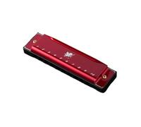 10 Hole 20 Tone C Harmonica Beginner Entry Level Professional Blues(Red)