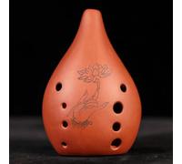 10 Hole Alto F Flute Xun Pottery Flute Purple Sand Painting Beginner Traditional Musical Instruments