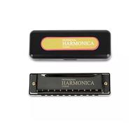 10 Hole Blues C Key Beginner Harmonica(Black)