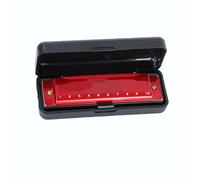 10 Hole Blues Harmonica Beginner Level Phosphor Bronze Reeds Professional Harmonica(Red)