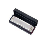 10 Hole Blues Harmonica C Key Student Children Early Education Puzzle Musical Instrument Educational Toy Silver