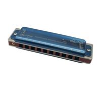10 Hole Blues Harmonica Diatonic Blues Harmonica with Case More Professional Harmonica for Beginner Students Adults Player(Blue)
