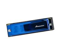 10 Hole Blues Harmonica Portable 20 Note Metal Top Plate Resin Comb(Blue)