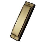 10 Hole C Key Exquisite Golden Durable Blues Diatonic Harmonica Instrument