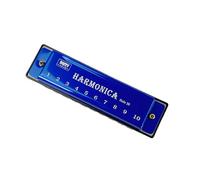 10 Hole Chromatic Harmonica with Smooth Metal Surface, Diatonic Harmonica, Suitable for Music Lovers and Students Who Present a Travel Musical Instrument