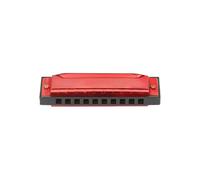 10 hole colorful blues harmonica Beginner Harmonica(Red)
