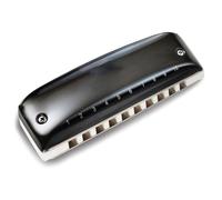 10-Hole Diatonic Harmonica Black Stainless Cover Multiple Tones Available(BB Tone)