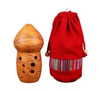 10 Hole Double Chamber Xun Ocarina F G Tone Handmade Ceramic Xun Music Flute Beginner Traditional Musical Instruments (Color : F Note)