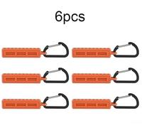 10-Hole Drill Bit Storage Organizer Belt Portable Rubber Tool Holder with Carabiner Clip for 1/4 Inch Hex Shank Bits Home Workshop Black Orange Red(Orange)